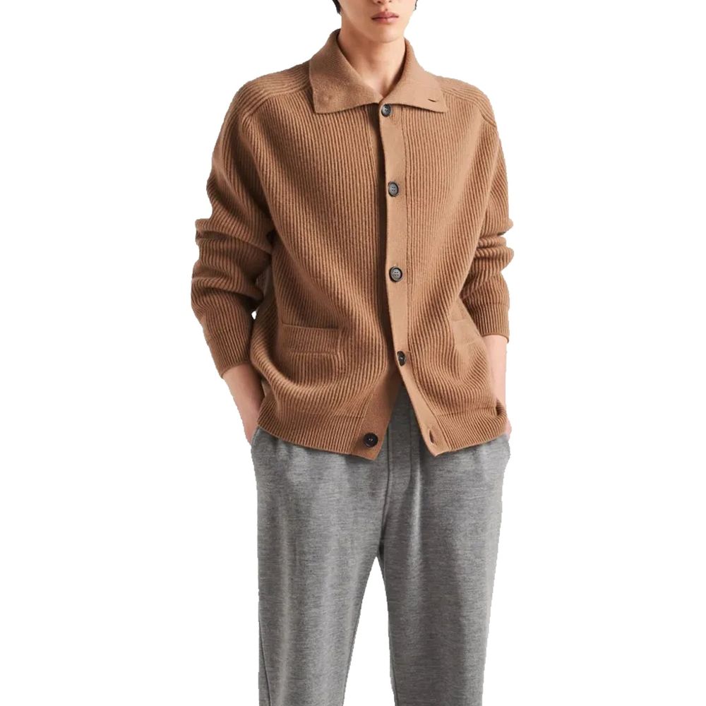 Brown Cashmere Cardigan - ventzia