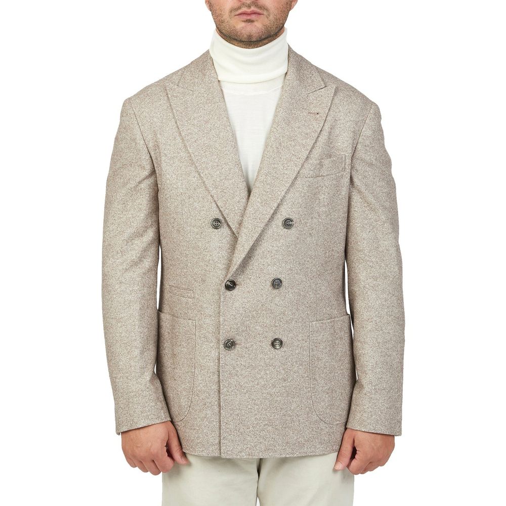 Beige Cashmere Coat - ventzia