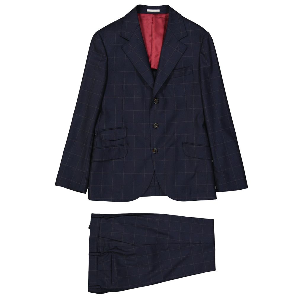 Blue Wool Two-Piece Suit - ventzia