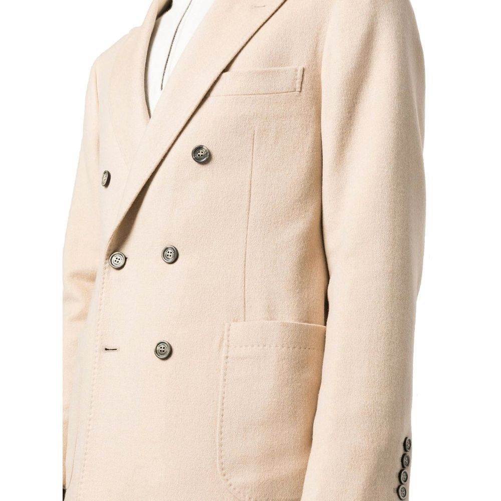 Beige Wool Coat - ventzia