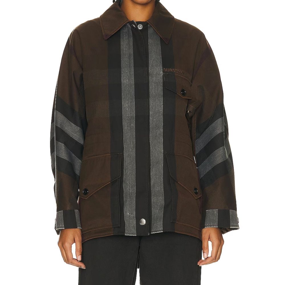 Brown Cotton Parka - ventzia