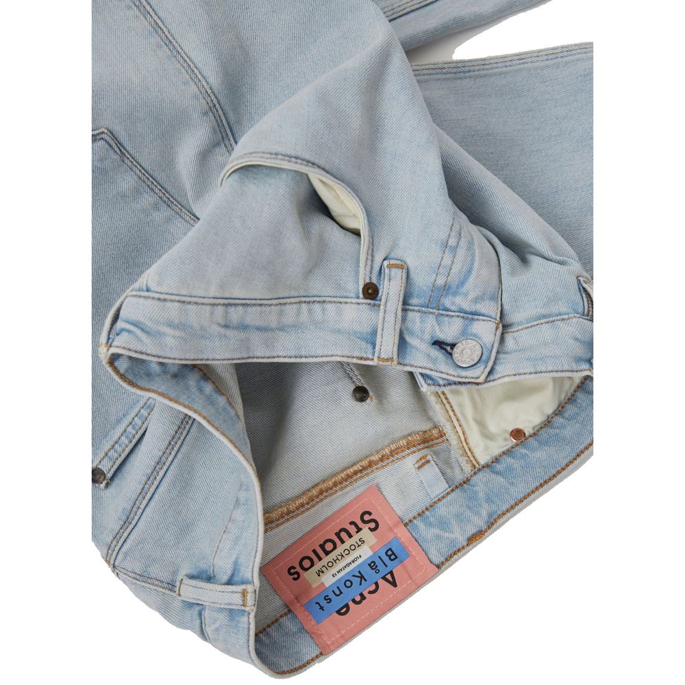 Blue Cotton Skinny Jeans - ventzia