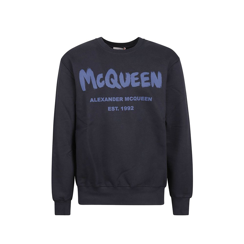 Blue Cotton Sweatshirt - ventzia