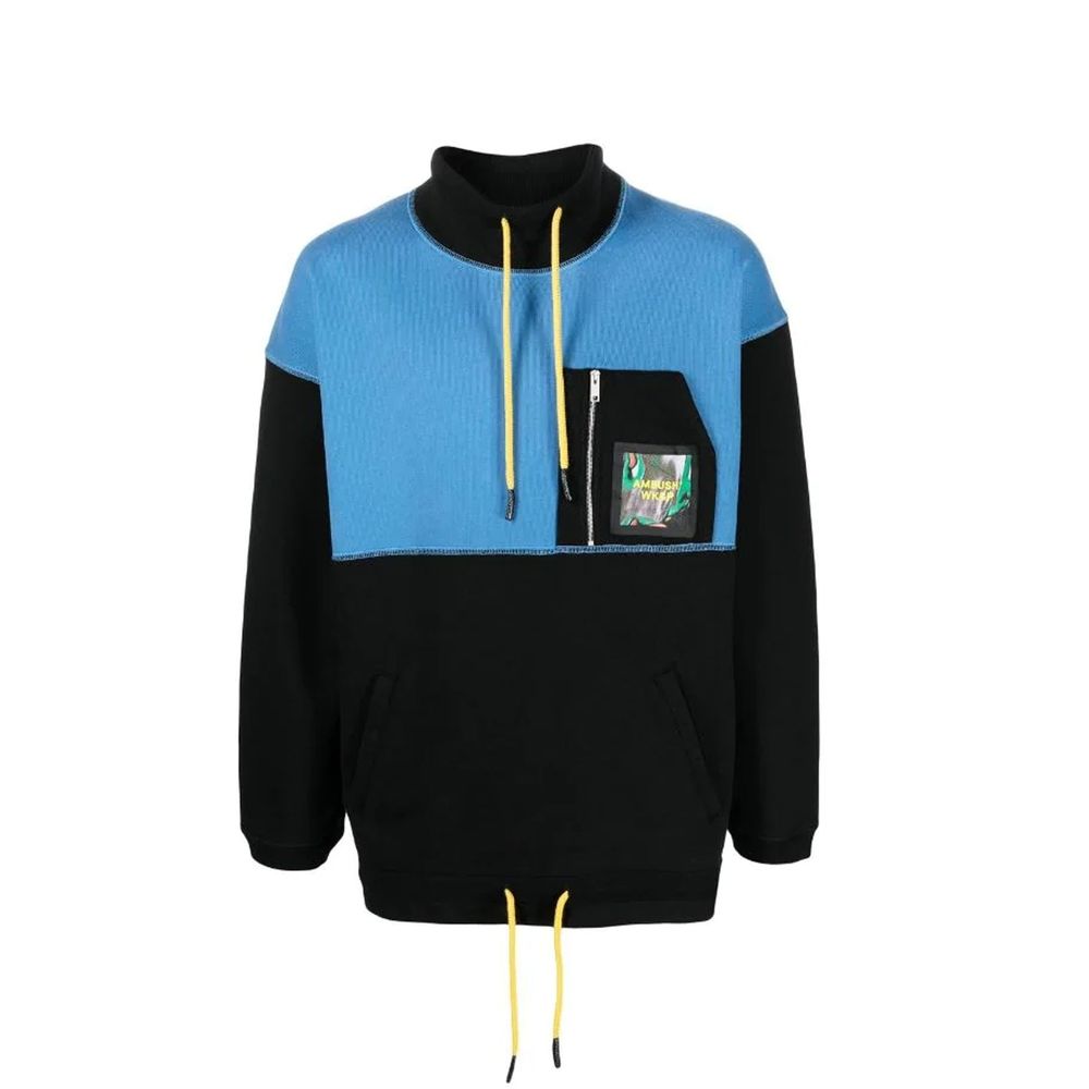 Blue Cotton Sweatshirt - ventzia