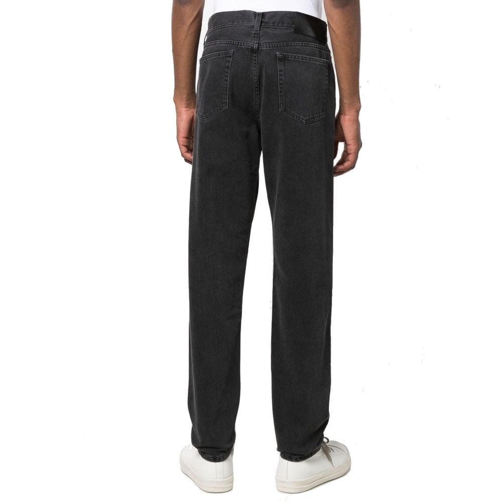 Black Cotton Slim Fit Jeans - ventzia