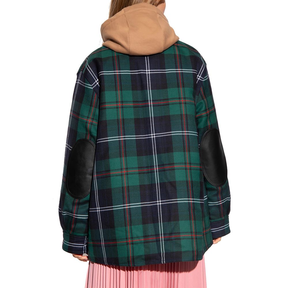 Bicolor Wool Pattern Shirt - ventzia