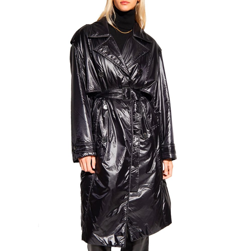 Black Polyamide Coat - ventzia
