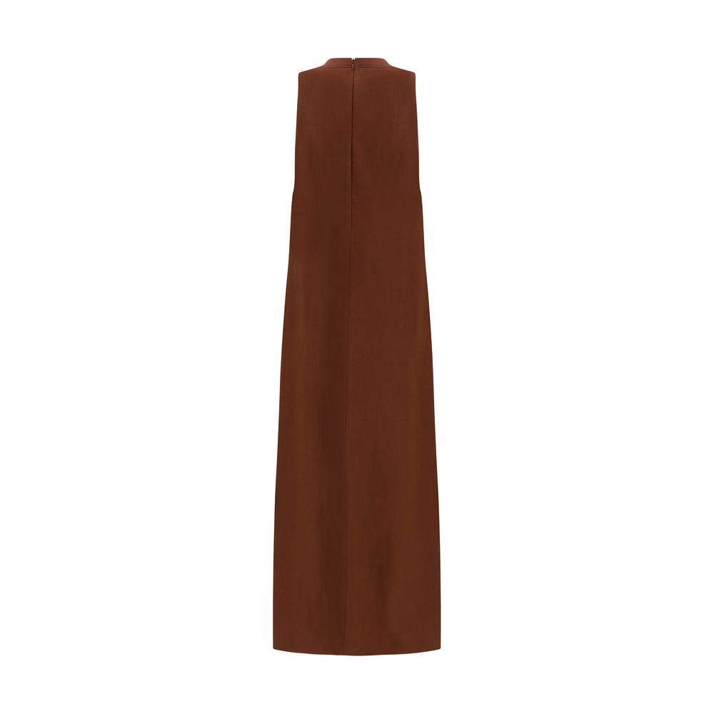 Brown Viscose Casual Dress - ventzia