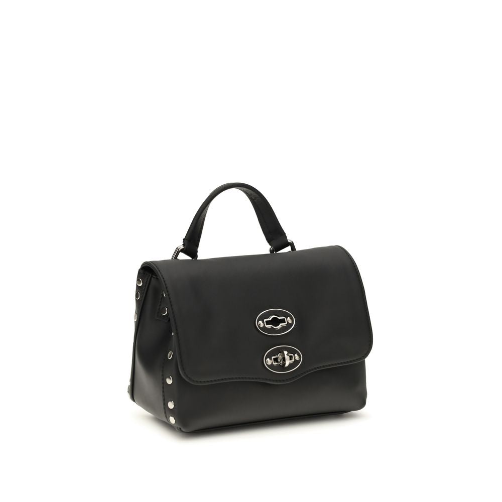 Black Calf Leather Bos Taurus Handbag - ventzia