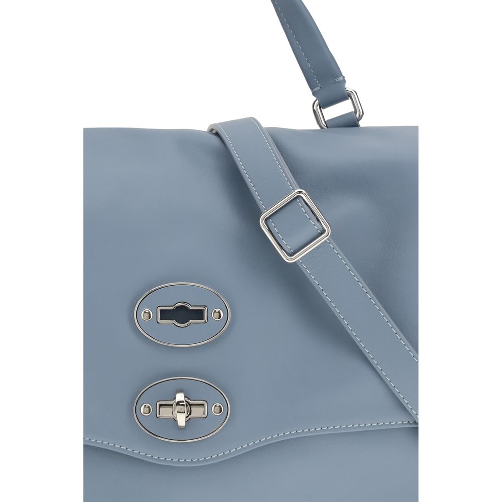 Blue Calf Leather Bos Taurus Shoulder Bag - ventzia