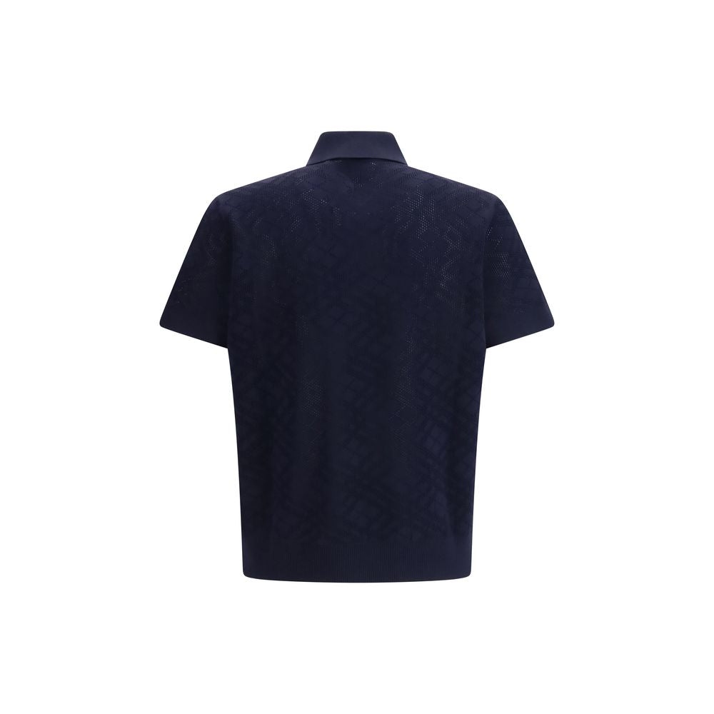 Blue Wool Polo Shirt - ventzia