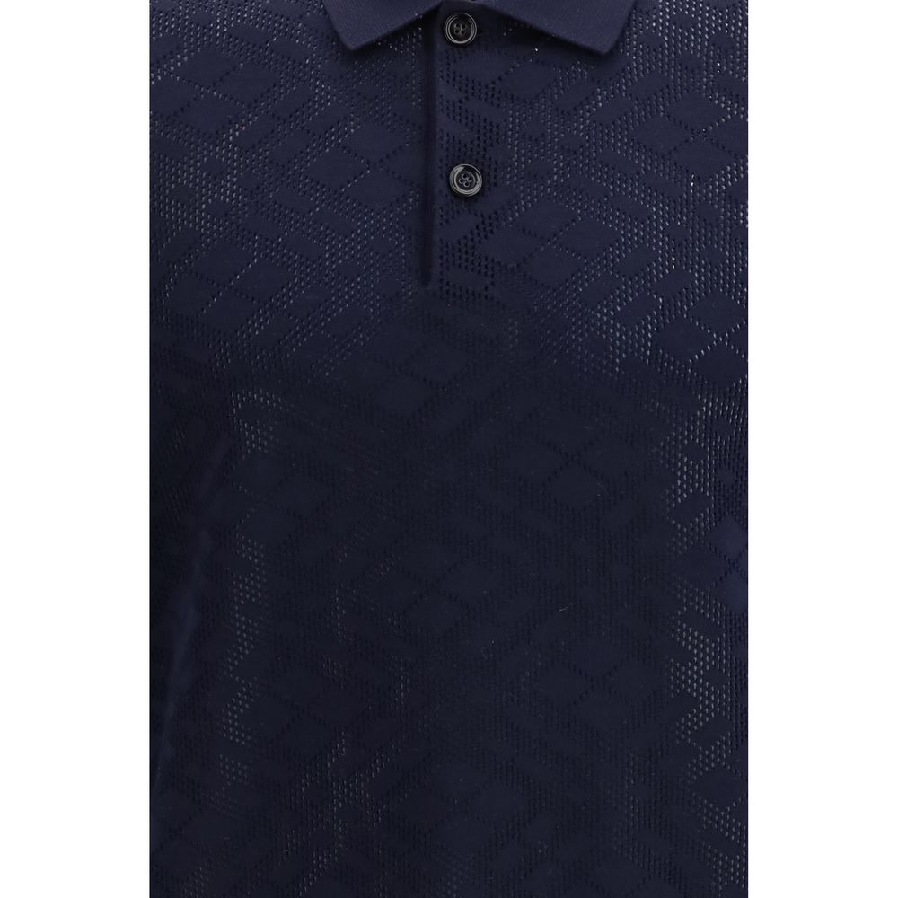 Blue Wool Polo Shirt - ventzia