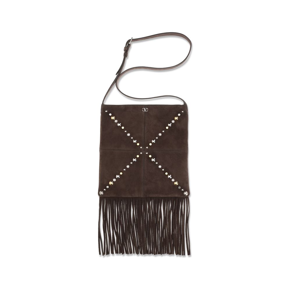 Brown Calf Leather Bos Taurus Shoulder Bag - ventzia