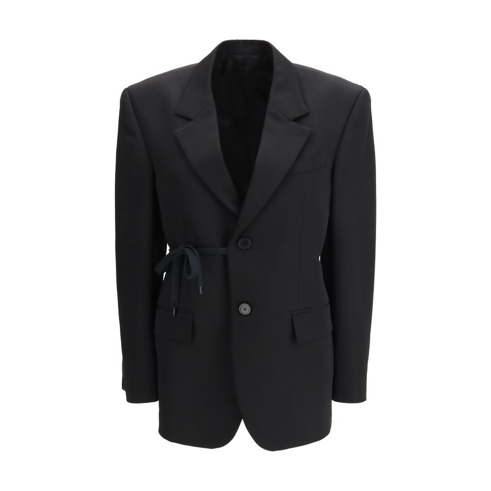 Black Wool Jackets And Coat - ventzia