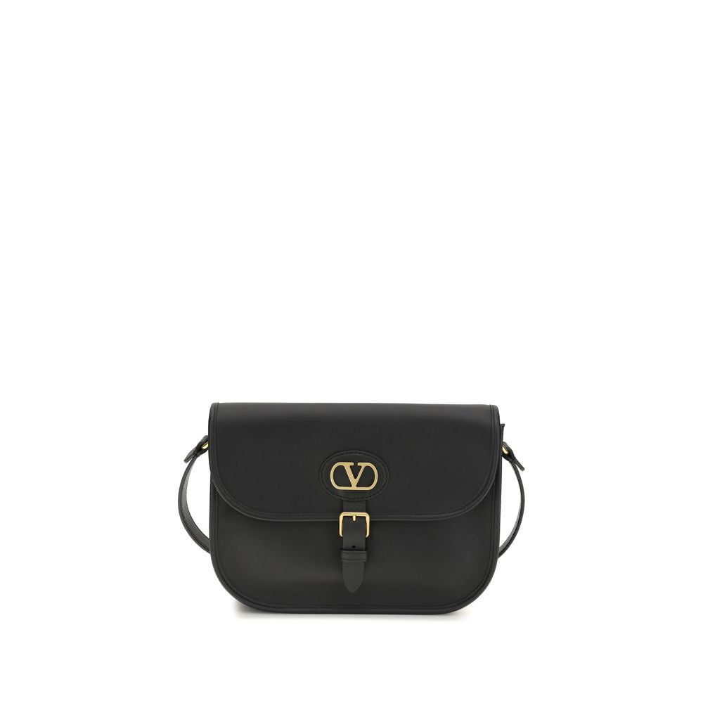 Black Calf Leather Bos Taurus Shoulder Bag - ventzia