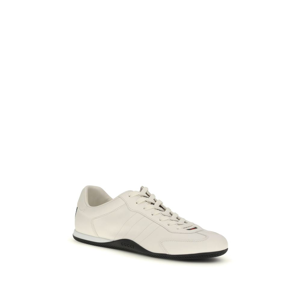 White Calf Leather Bos Taurus Low Top Sneakers - ventzia