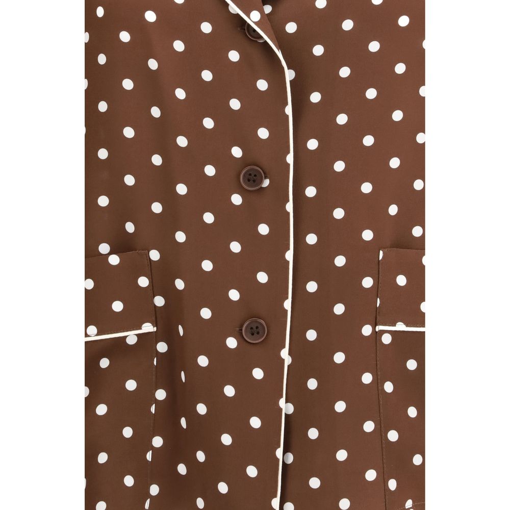 Brown Silk Pattern Shirt - ventzia