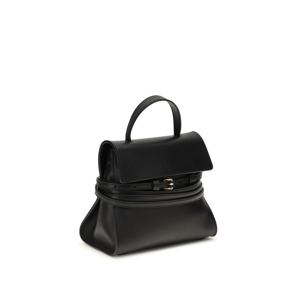 Black Calf Leather Bos Taurus Handbag - ventzia