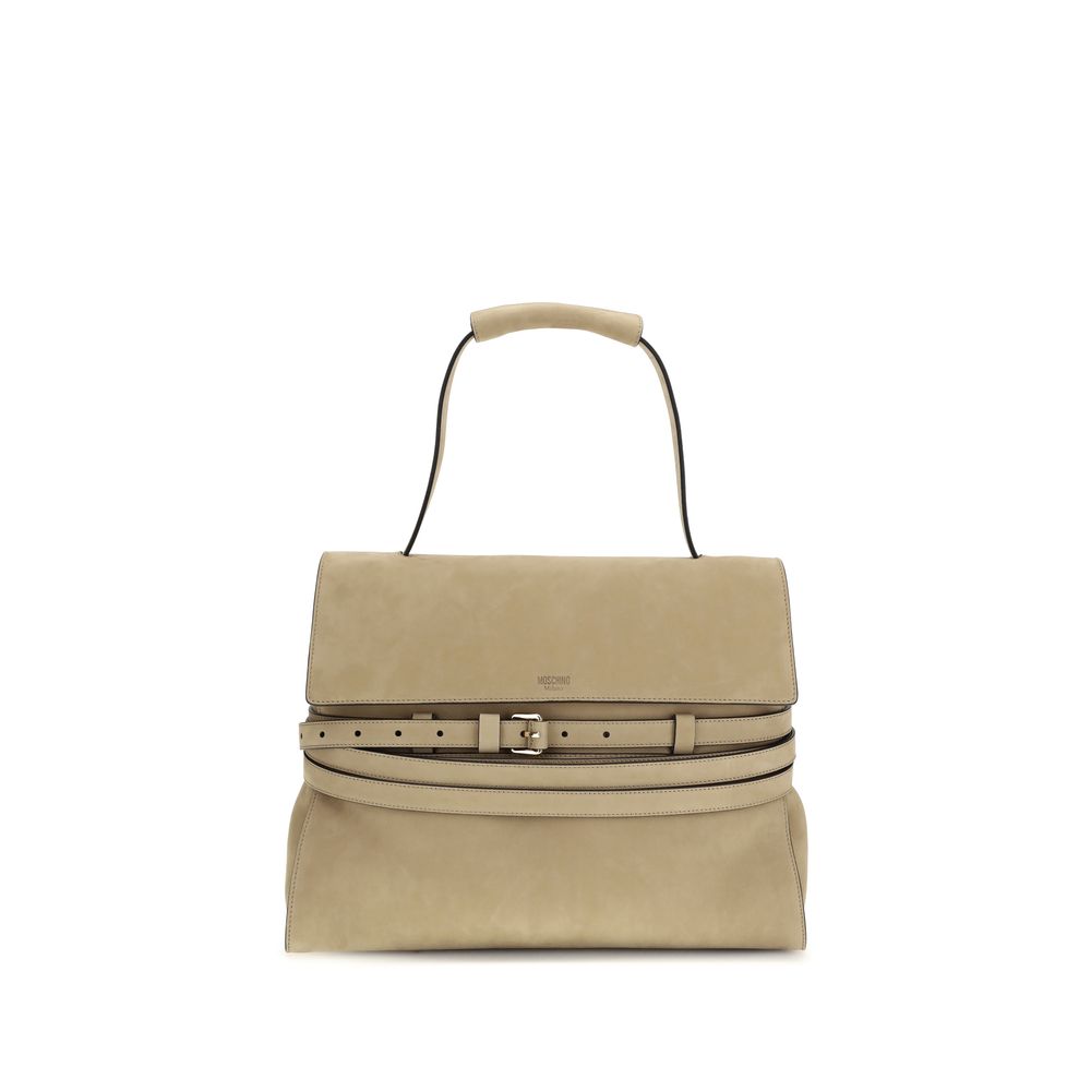 Beige Calf Leather Bos Taurus Handbag - ventzia