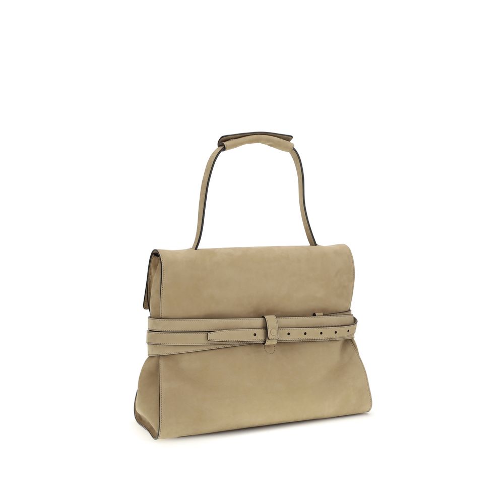 Beige Calf Leather Bos Taurus Handbag - ventzia