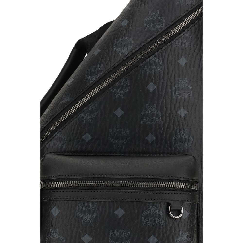Black Fabric Shoulder Bag - ventzia