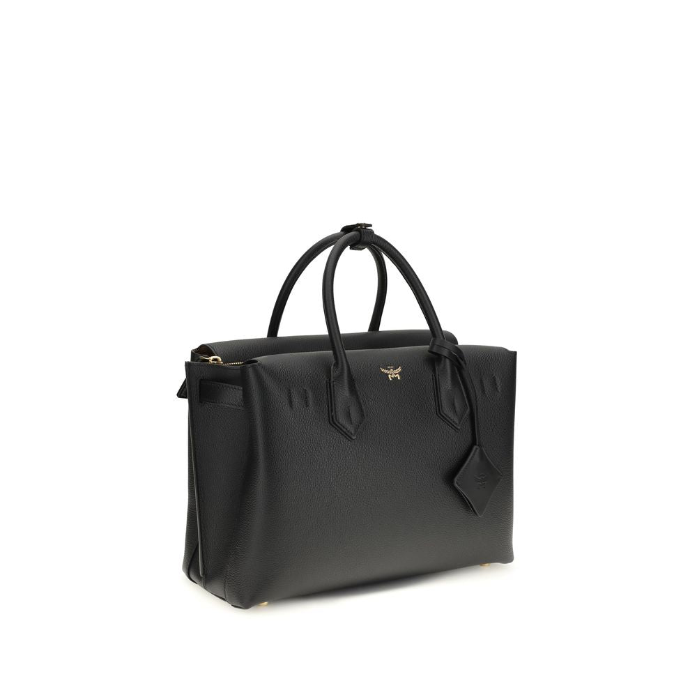 Black Calf Leather Bos Taurus Handbag - ventzia