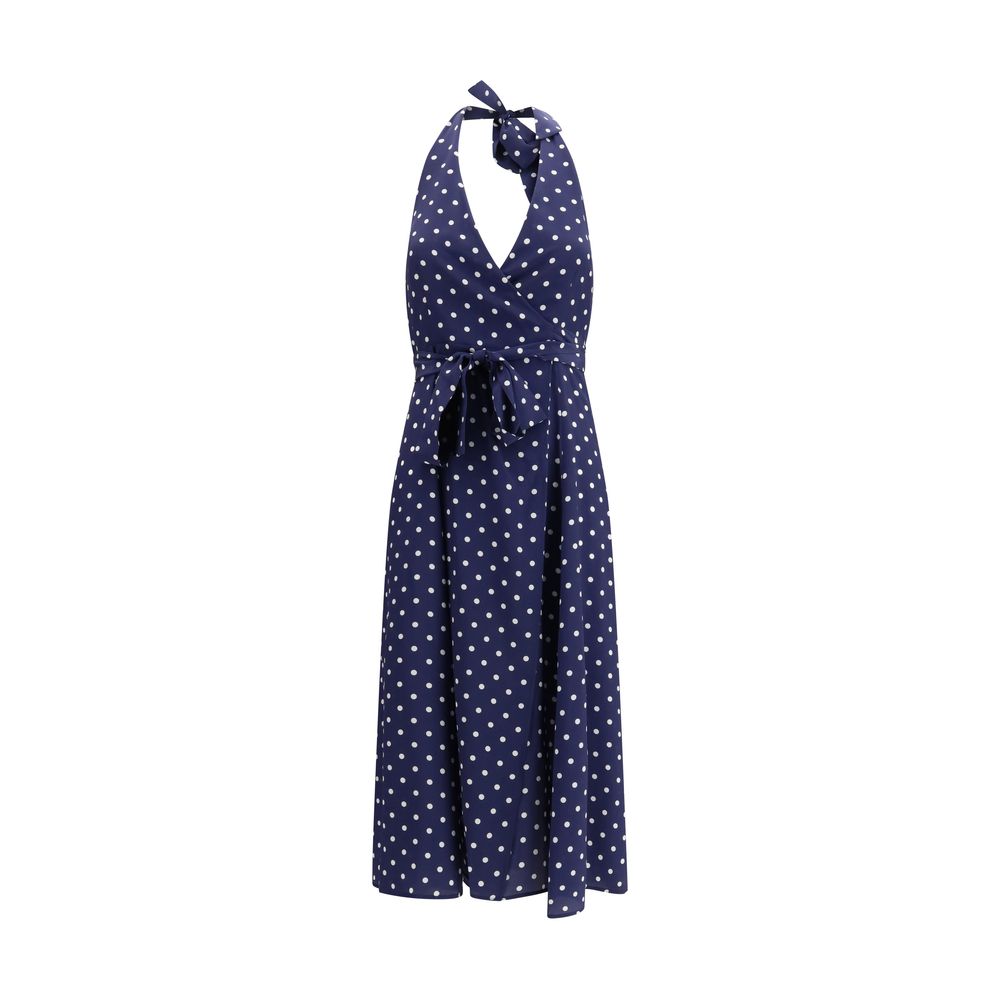 Blue Silk Casual Dress - ventzia