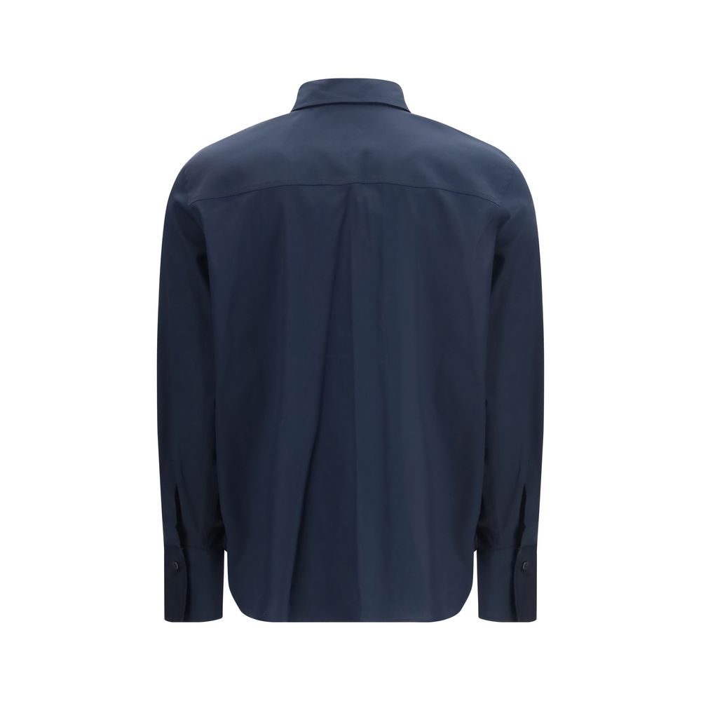 Blue Cotton Dress Shirt - ventzia