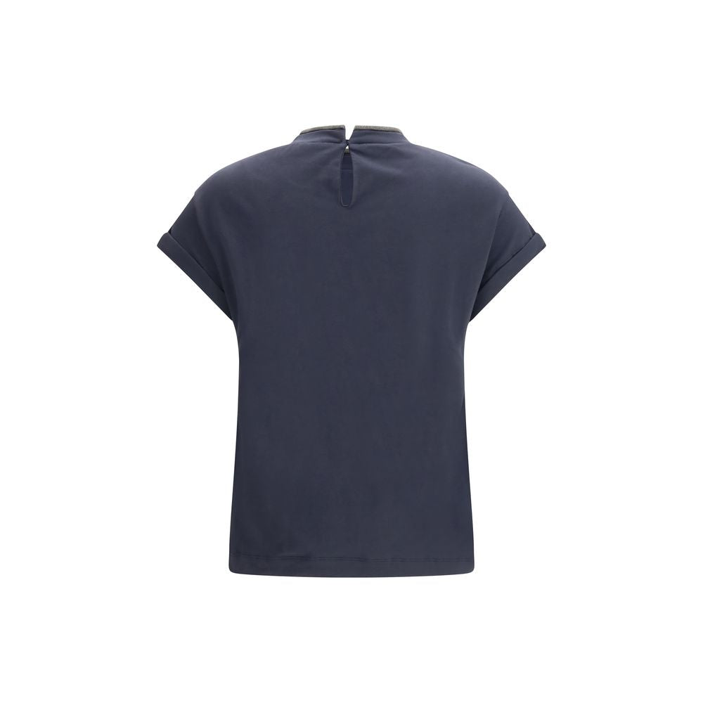 Blue Elastane T-Shirt - ventzia