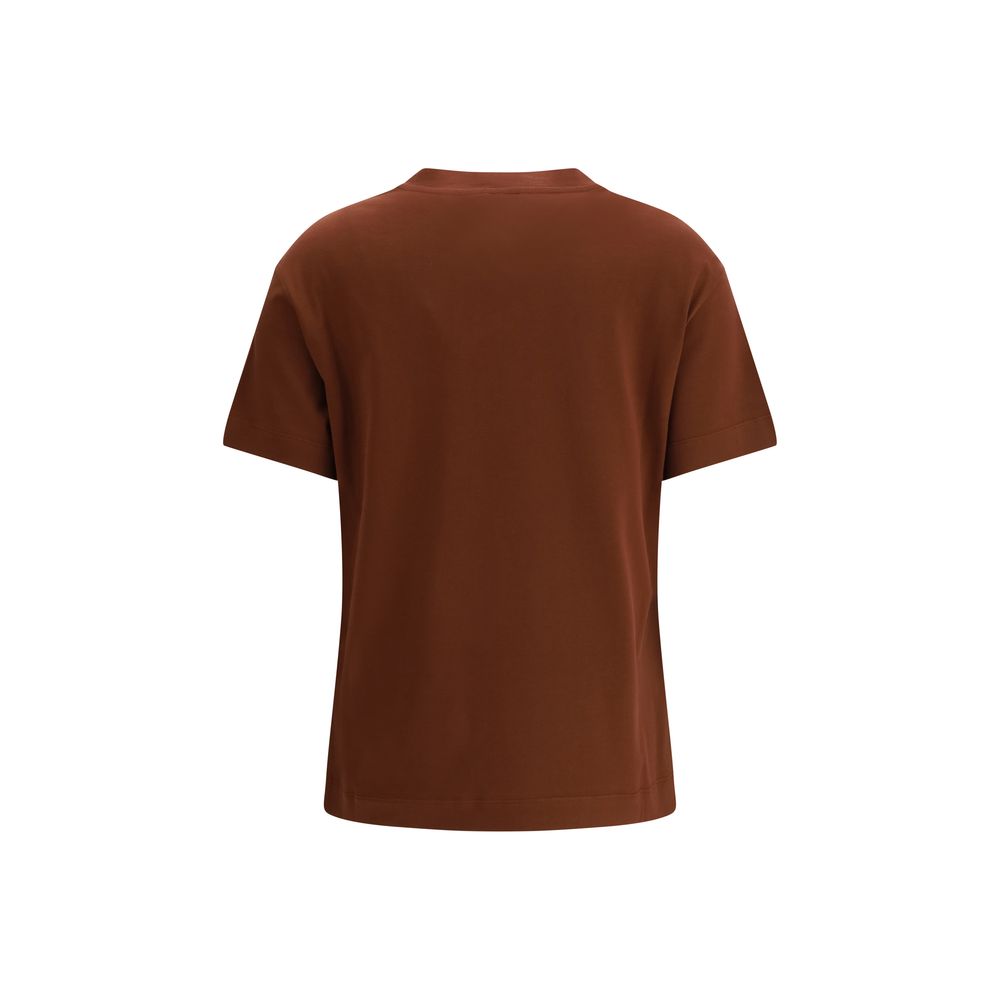 Brown Cotton T-Shirt - ventzia
