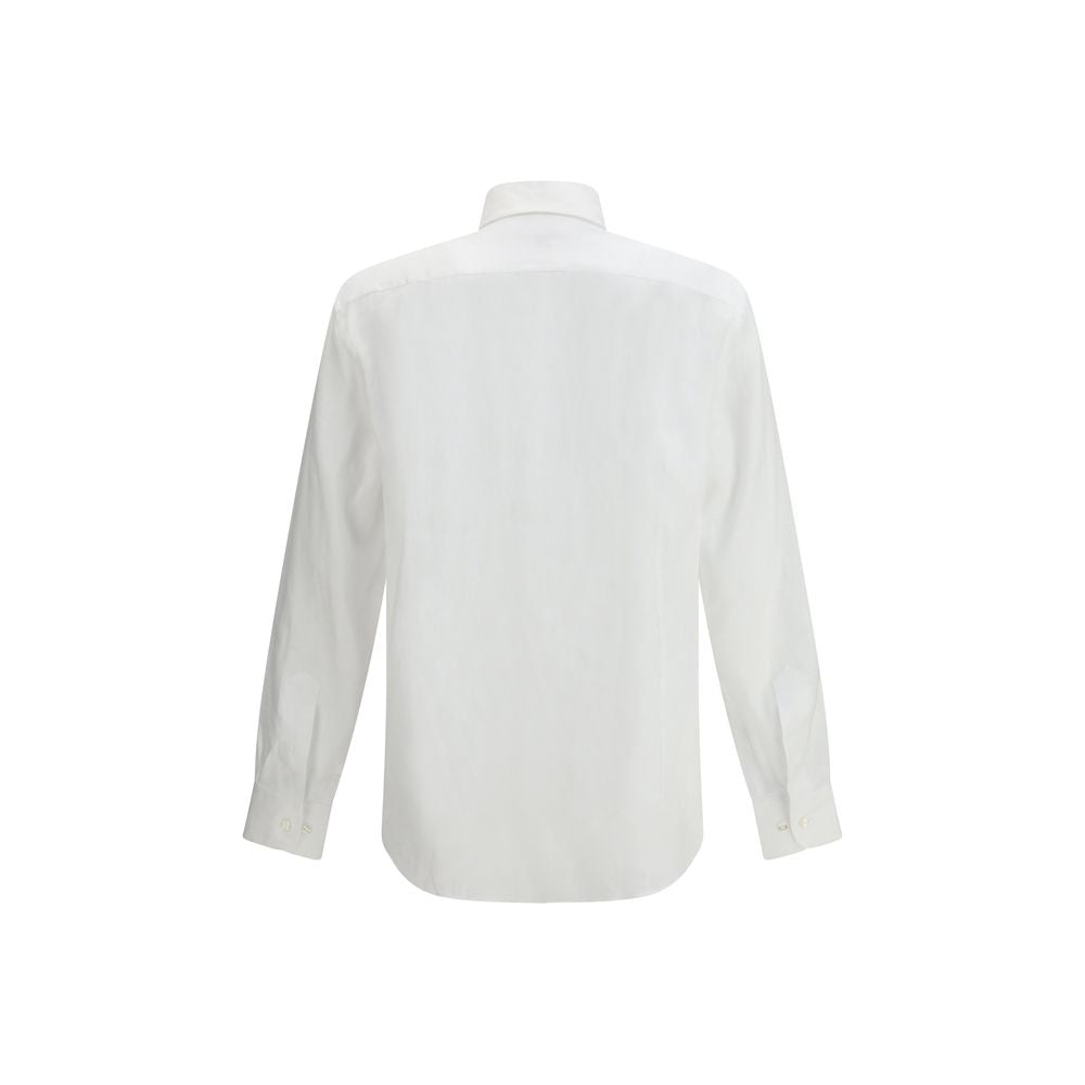 White Linen Dress Shirt - ventzia