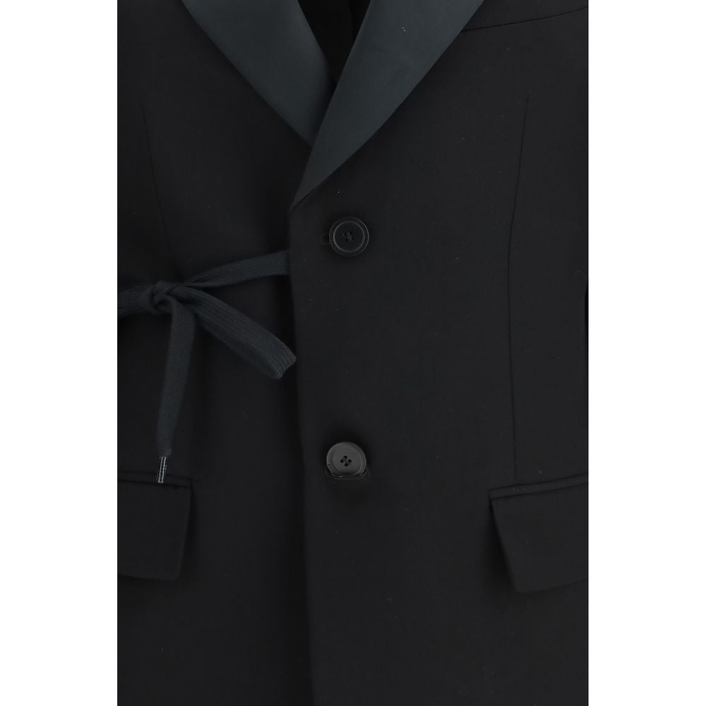 Black Wool Coat - ventzia