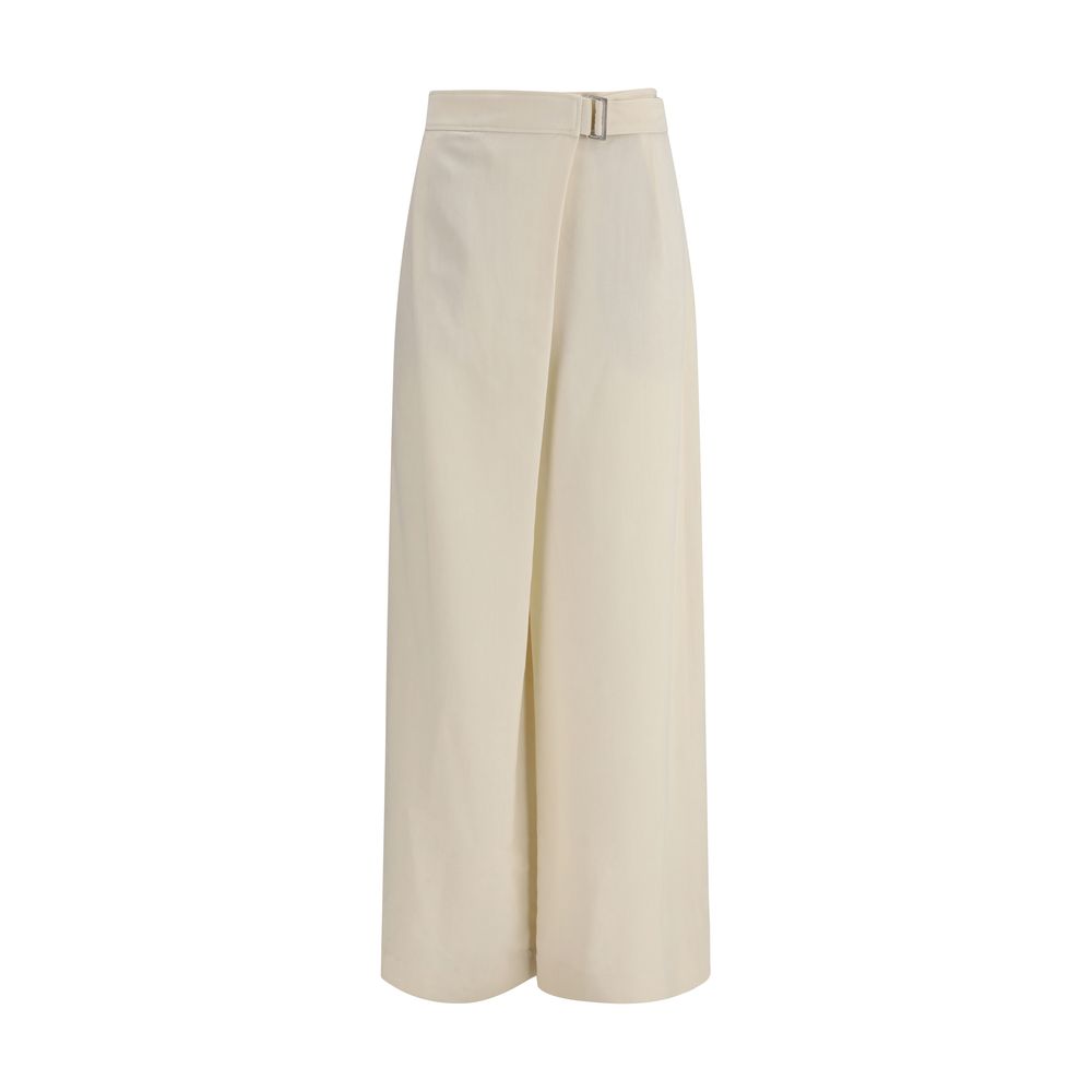 Beige Viscose Casual Pants - ventzia