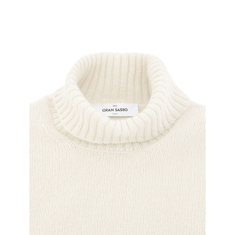 White Wool Turtleneck - ventzia