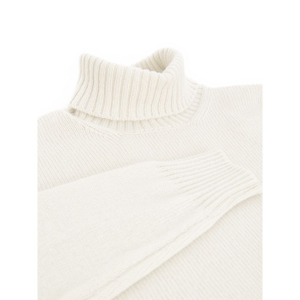 White Wool Turtleneck - ventzia
