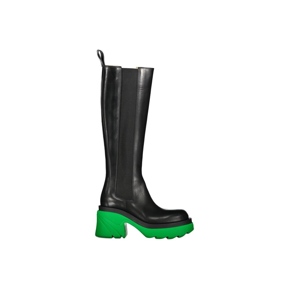 Black Leather Over The Knee - ventzia