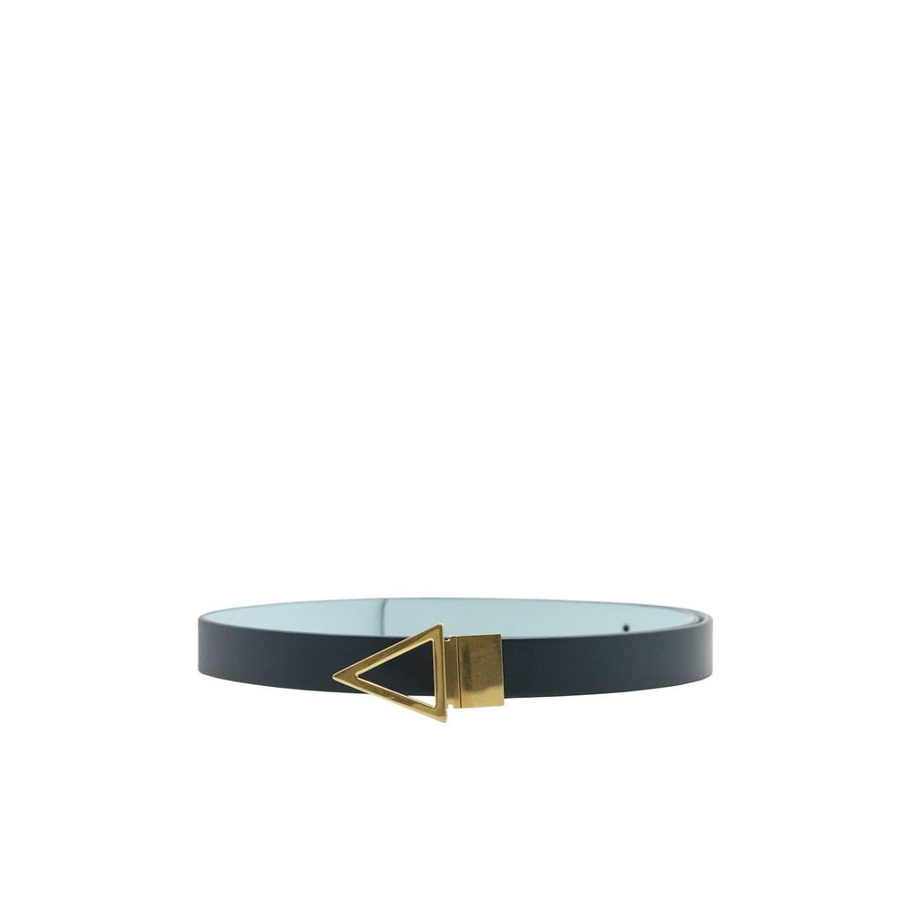 Blue Leather Regular Belt - ventzia