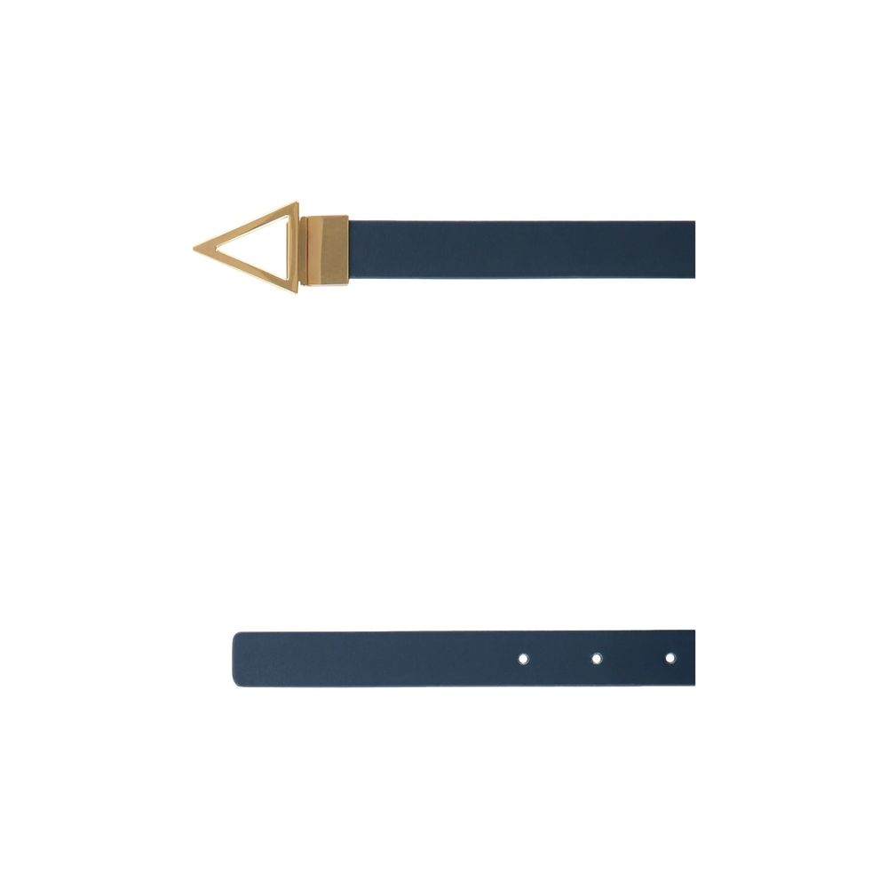 Blue Leather Regular Belt - ventzia