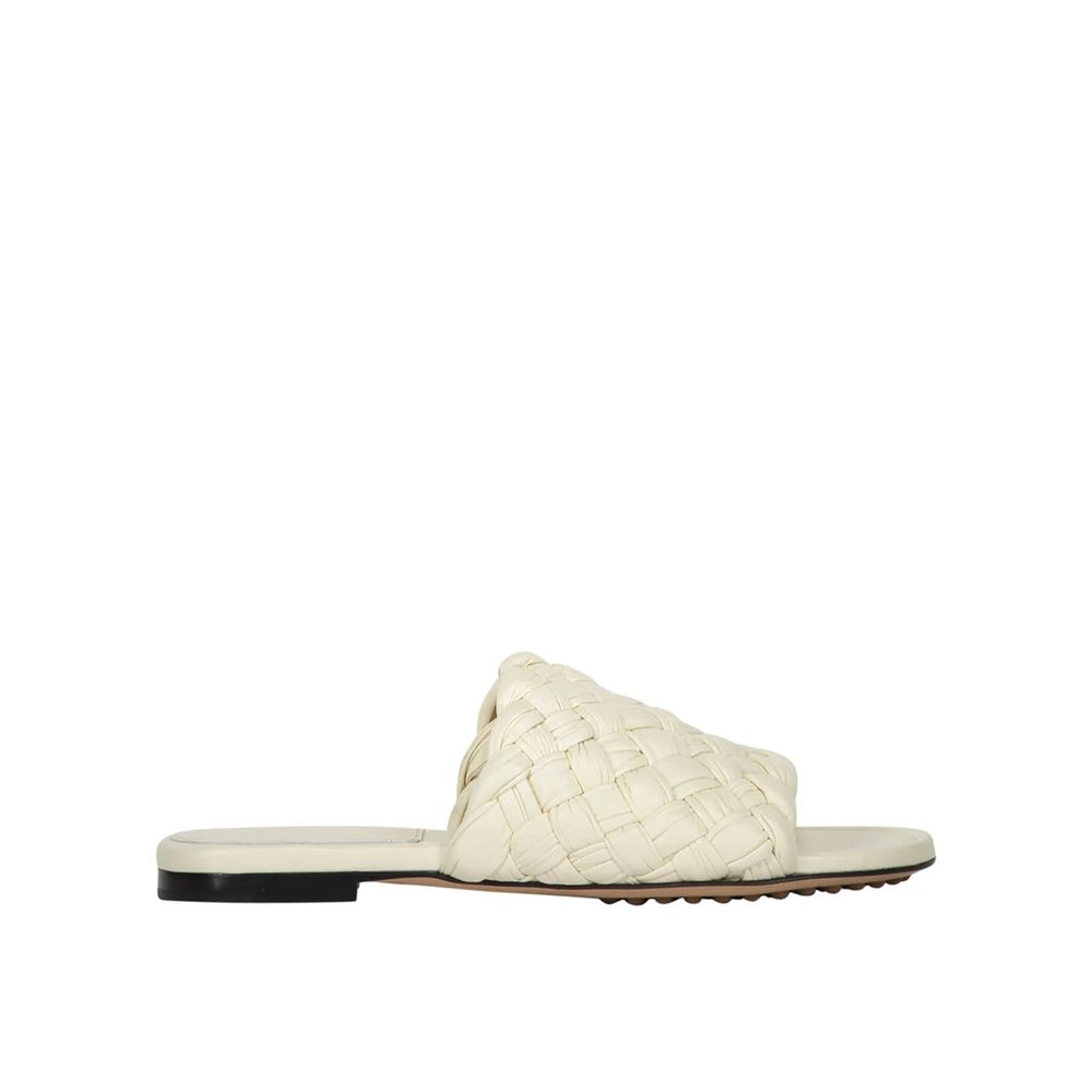 White Lamb Leather Mules - ventzia