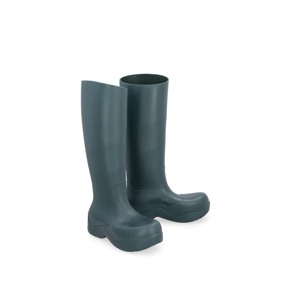 Bicolor Rubber Rain Boots - ventzia