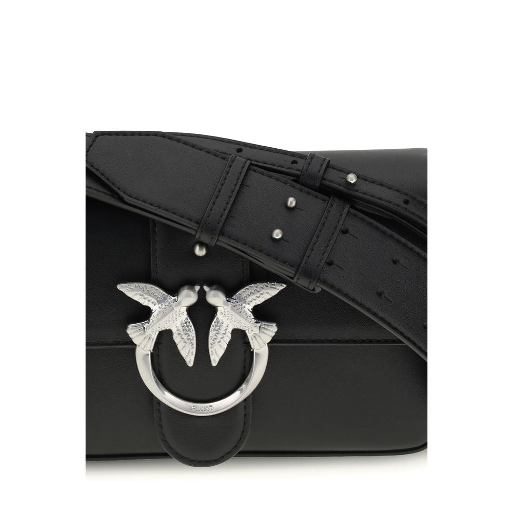 Black Calf Leather Bos Taurus Shoulder Bag - ventzia