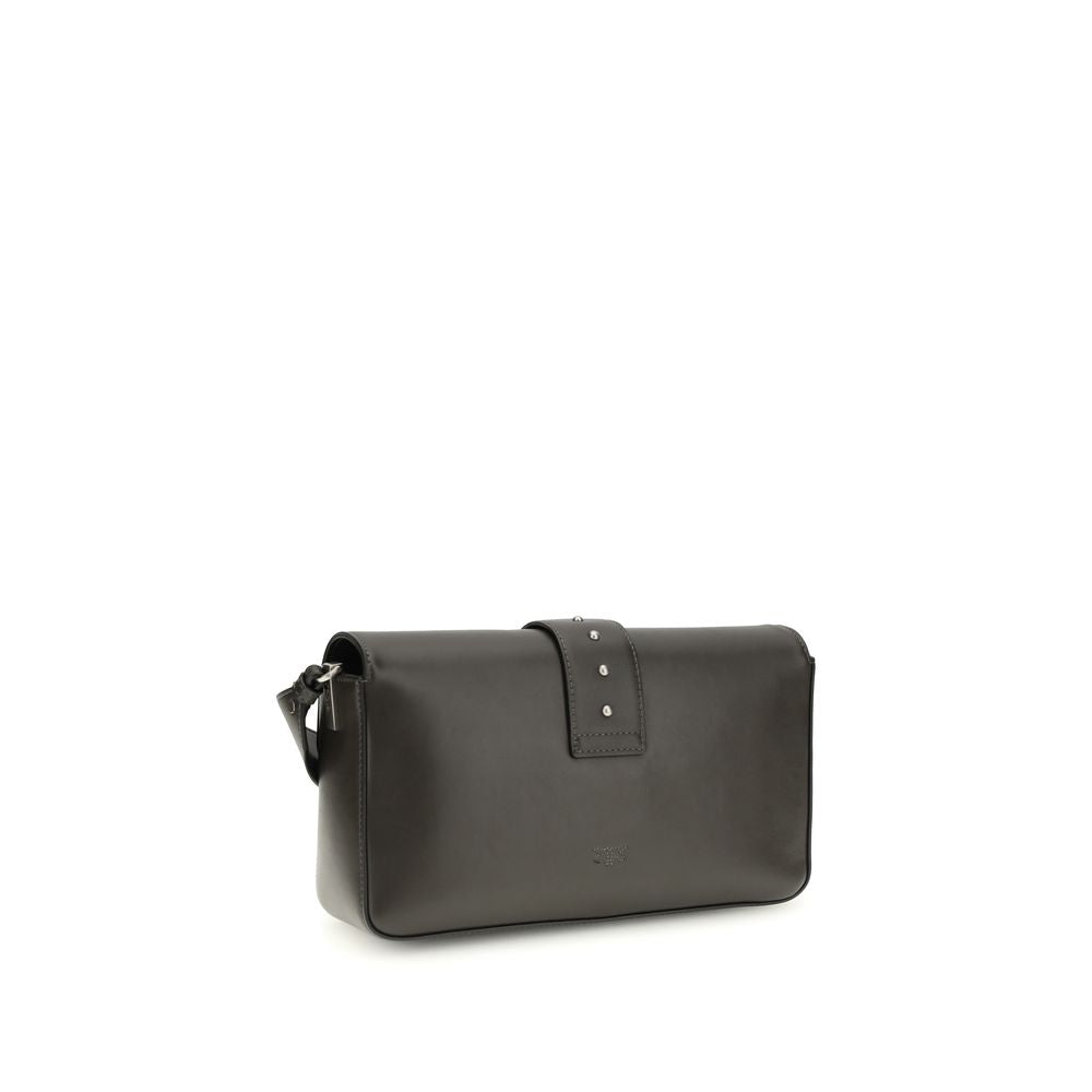Bicolor Leather Shoulder Bag - ventzia