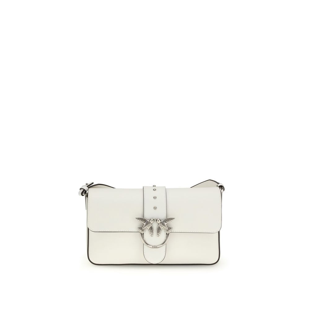 White Leather Shoulder Bag - ventzia