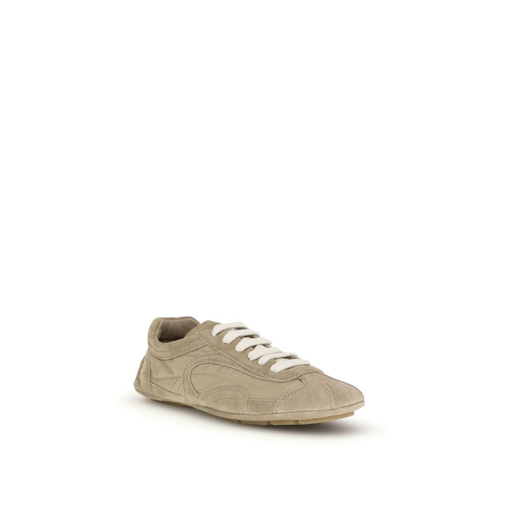 Beige Lamb Ovis Aries Athletic Sneakers