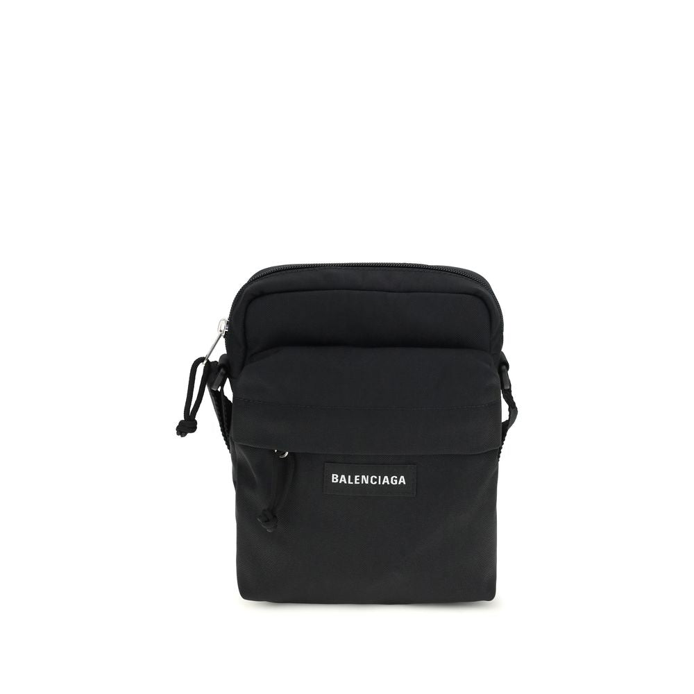 Black Polyamide Shoulder Bag - ventzia