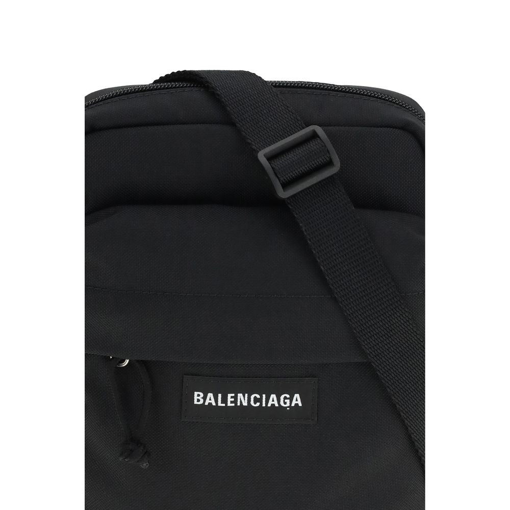 Black Polyamide Shoulder Bag - ventzia