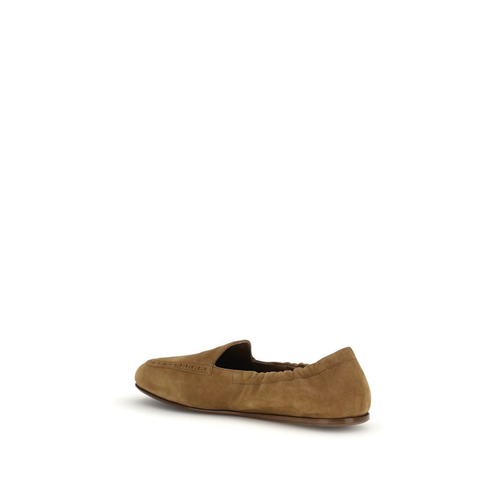 Brown Calf Leather Bos Taurus Slip-On Loafers - ventzia
