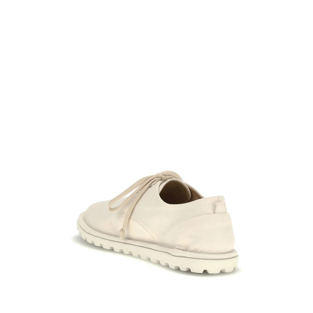 White Cotton Oxfords And Derbies - ventzia