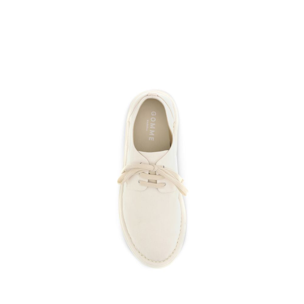 White Cotton Oxfords And Derbies - ventzia