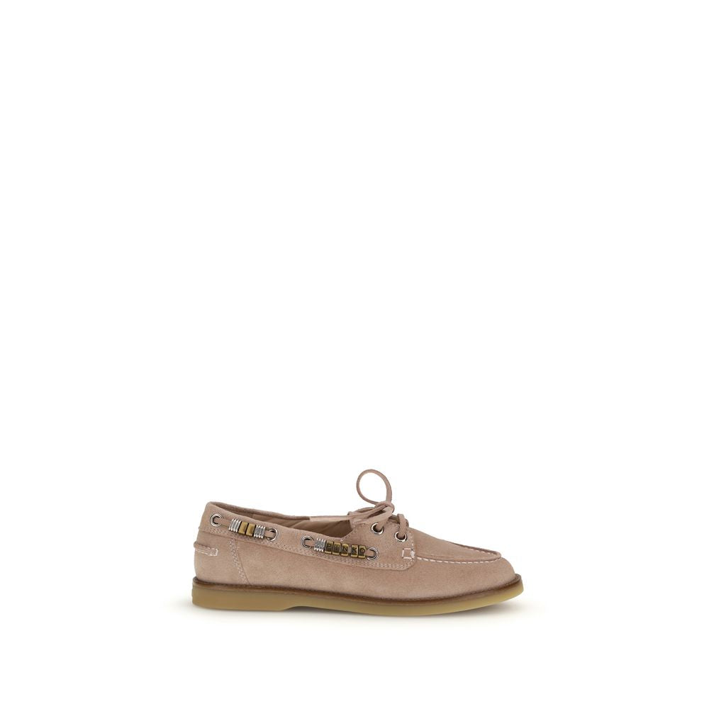 Beige Calf Leather Bos Taurus Slip-On Loafers - ventzia